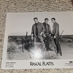 Rascal Flatts Signed Black & White Promo Photo